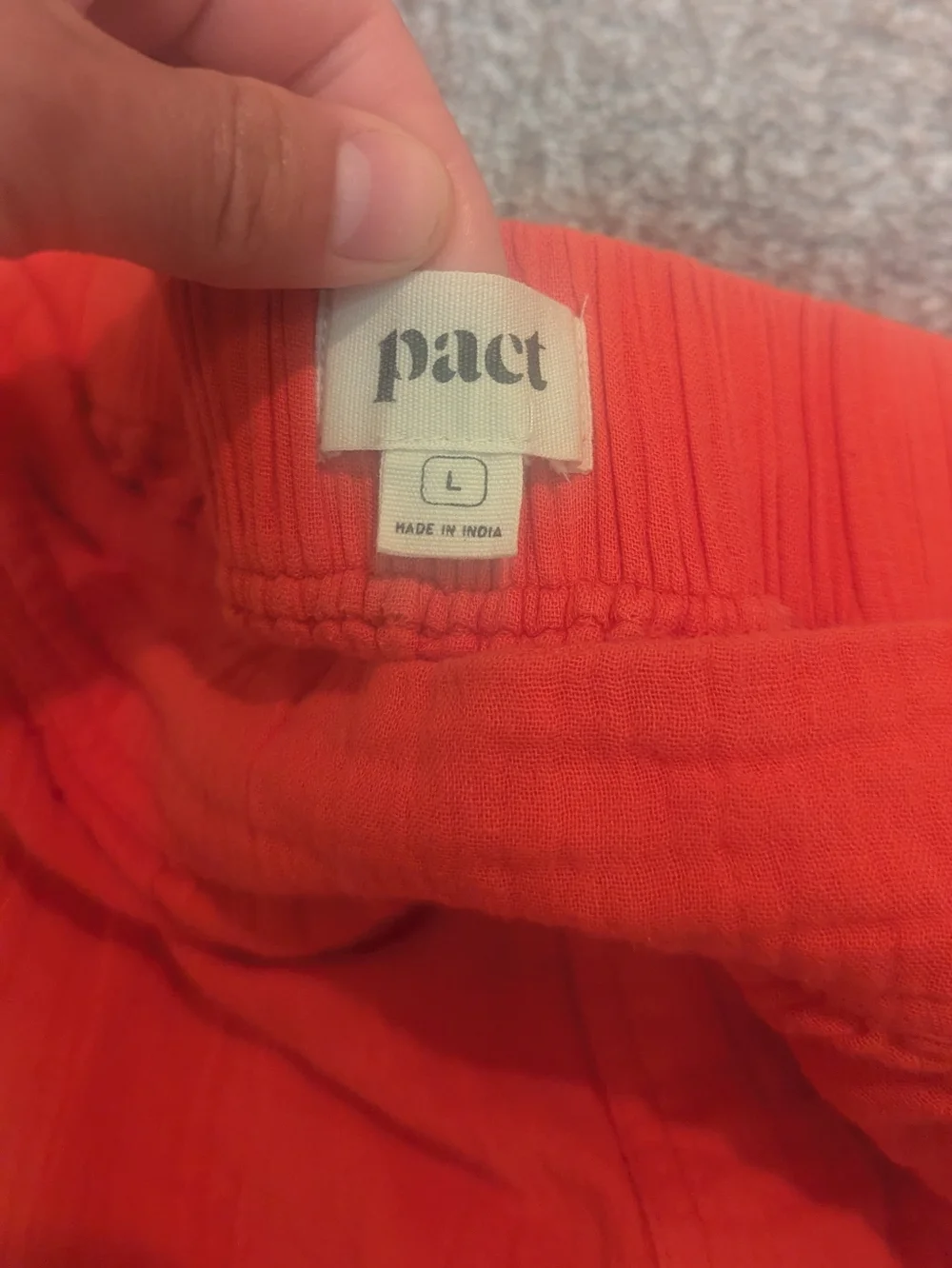 Pact Organic Cotton Red Midi Skirt Size Large - Picture 4 of 5